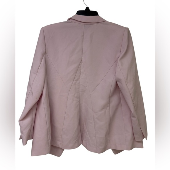 Lane Bryant Pink Blazer Soft Suede Minimalist Design Size 18 - Picture 3 of 3